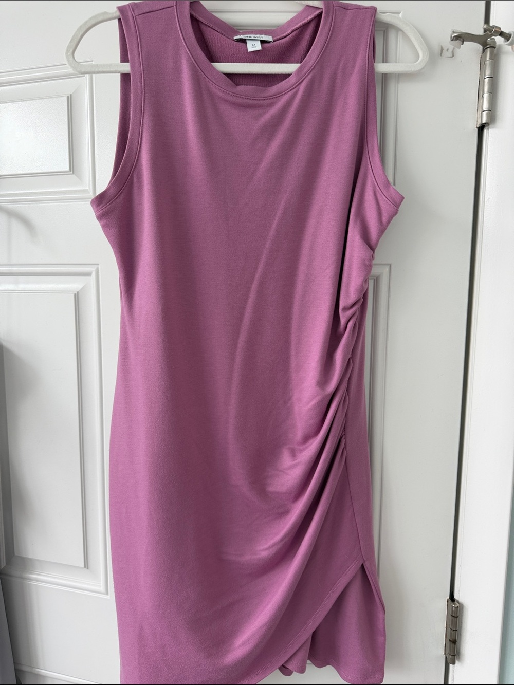 Nine West Sleeveless Ruched Midi Dress - Mauve